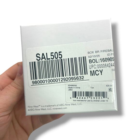 NEW Nine West Tri-Tone Pave Fireball Stretch Bracelet Silver Gold Gray Beaded - Picture 7 of 8